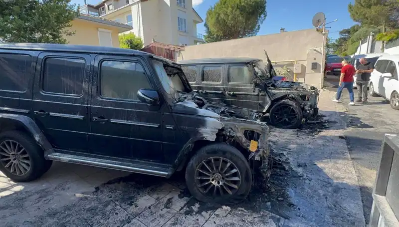İş İnsanlarının Lüks Araçlarına Benzin Döküp Yaktılar! Neden?