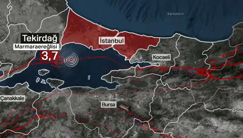 Marmara Denizi'nde 3,7 Büyüklüğünde Deprem: İzmir ve İstanbul'da Hakkında Bilgiler